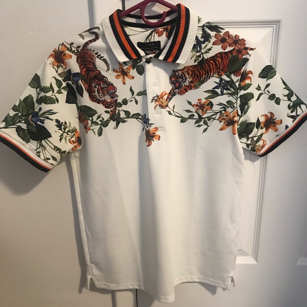 ZARA Floral dress polo
